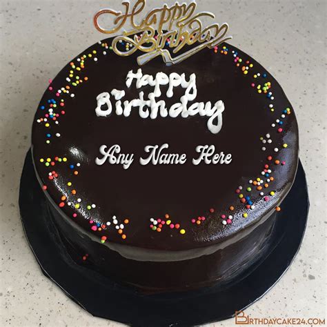 birthday cake with name and image